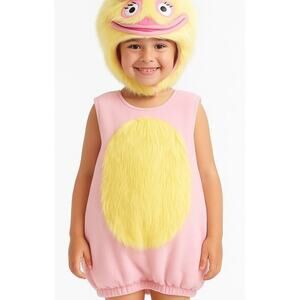 Pottery Barn Kids Pink Fuzzy Monster Halloween Costume Girls 4 6